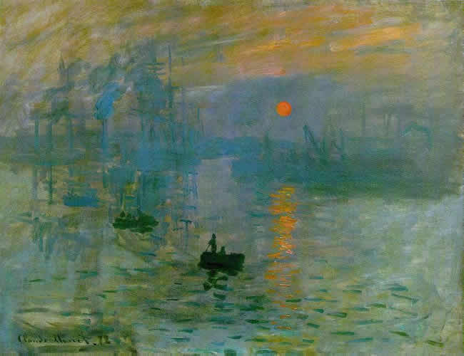 Claude Monet (French, 1840-1926). Impression, Sunrise, 1873. Oil on canvas. 48 x 63 cm (18 7/8 x 24 13/16 in.).