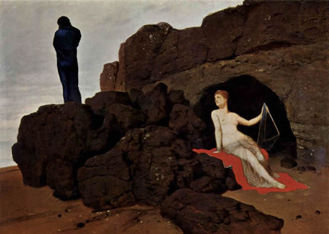 Odysseus und Kalypso, by Arnold Böcklin. 1883.