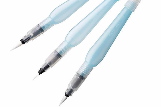 Pentel Arts Aquash Water Brush Assorted Tips