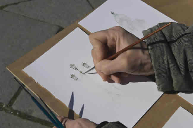 Illustrator in Venice, Italy