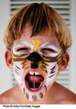 Face painting tiger design