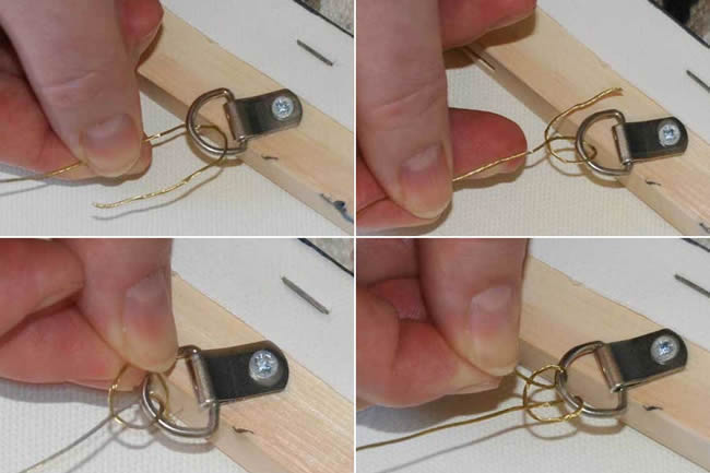 How to tie the knot to hang a picture with wire