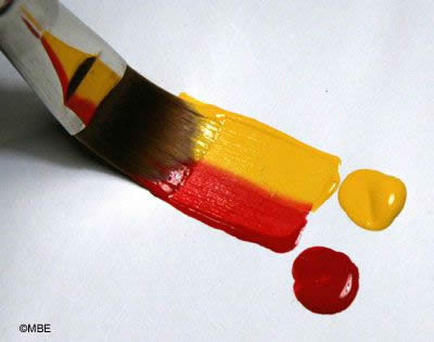 Decorative Painting Loading a Brush with Two Colors