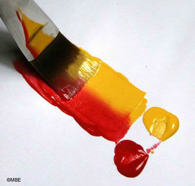 Decorative Painting Loading a Brush with Two Colors