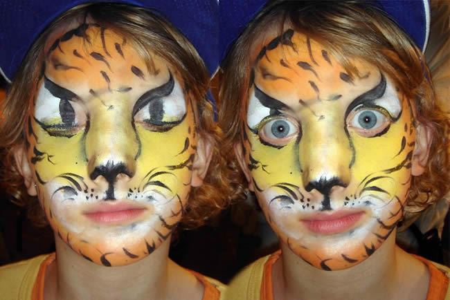 Face painting designs -- tiger