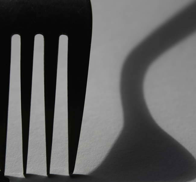 Abstract Art Painting Idea: Fork Shadow