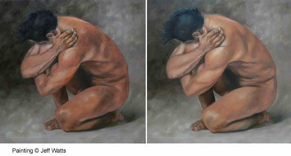 Nude figure painting