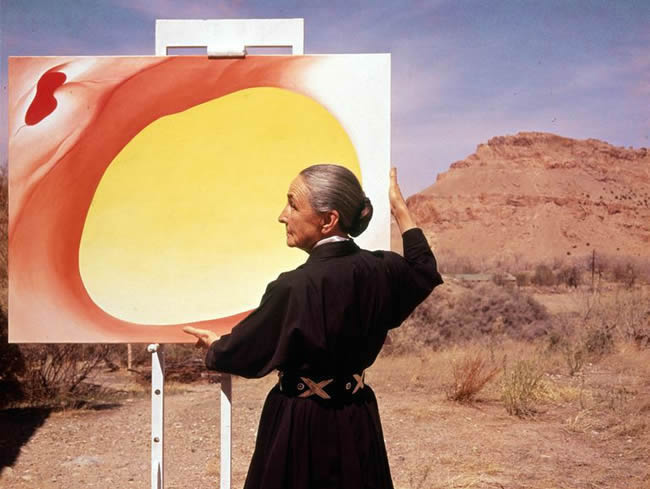 Georgia O'Keeffe's painting from the Pelvis Series shows how she uses scale and cropping in her paintings.