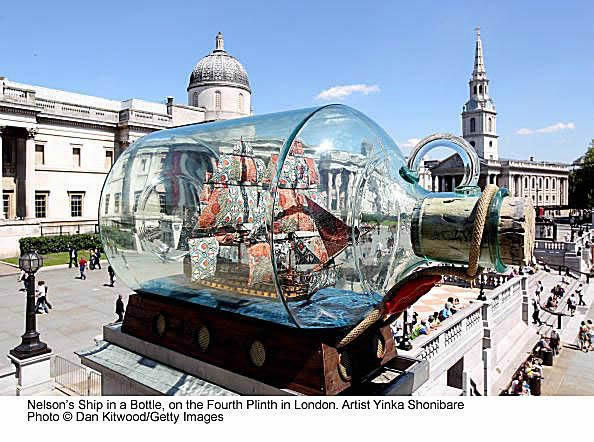 Nelson's Ship in a Bottle on the Fourth Plinth in Trafalgar Square - Yinka Shonibar