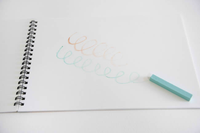 Pastel with sketchbook