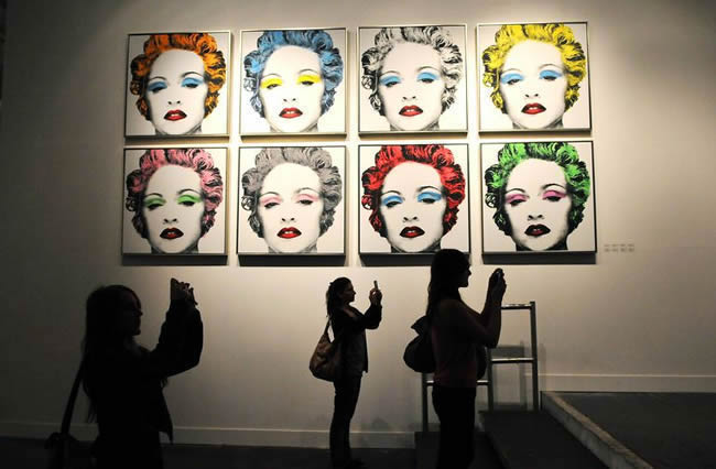 An artwork featuring Madonna by controversial Los Angeles-based French pop artist