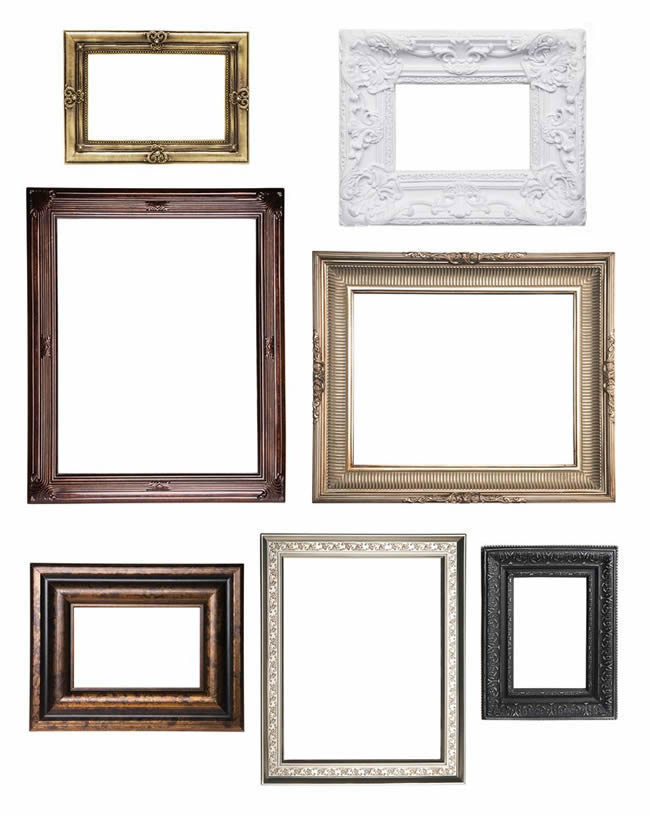 Various empty classical frame collections