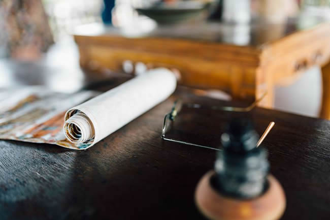 Paper roll of traditional painting