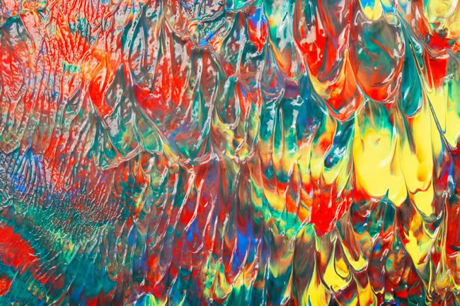 Full Frame Shot Of Colorful Acrylic Paints