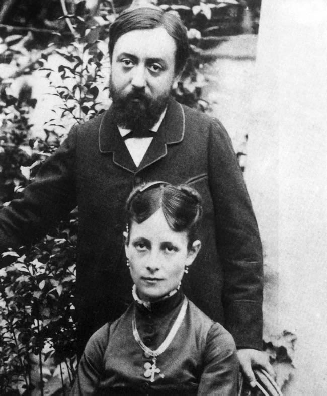 French painter Paul Gauguin (1848-1903) and his wife Mette Gad (daninsh) in Paris just after their wedding on november 22, 1873