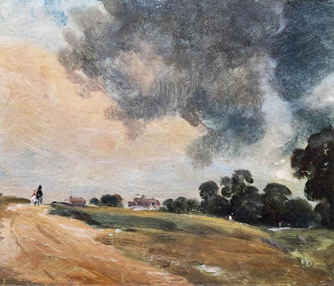 View at Hampstead, looking due East, 1823, by John Constable (1776-1837), oil on paper