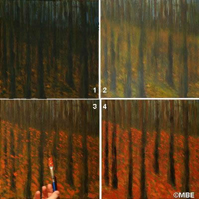 Tree Painting Step by Step Demo -- Tree Painting in the Style of Klimt