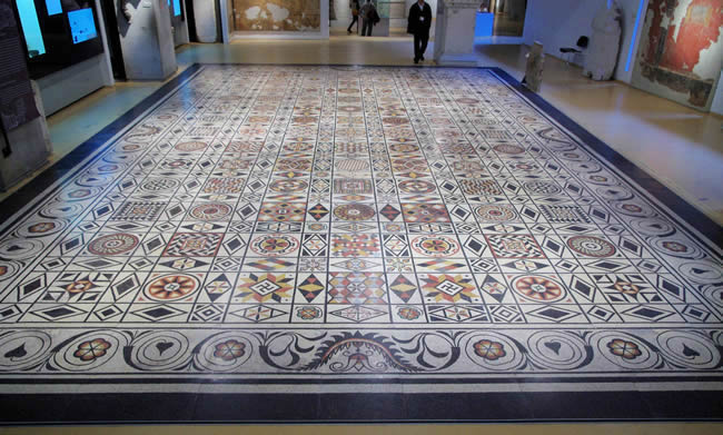 Roman-era Mosaic in the Gallo-Roman Museum in Lyon