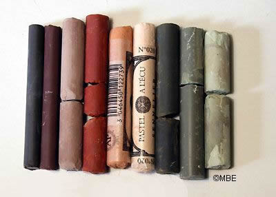 Pastel Painting Selecting Colors