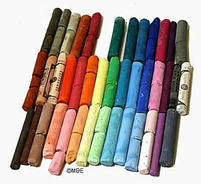 Pastel Painting Selecting Colors