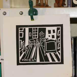 Linocut printing