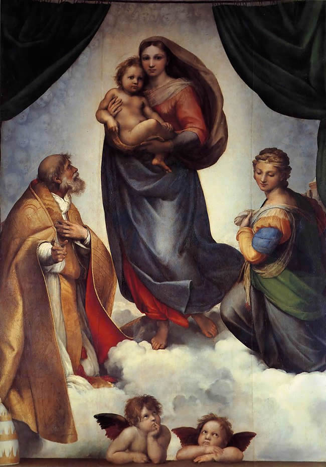 The Sistine Madonna painted by Raphael, 1512-14