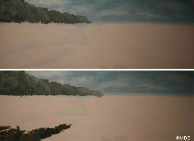 Sea painting step-by-step demonstration