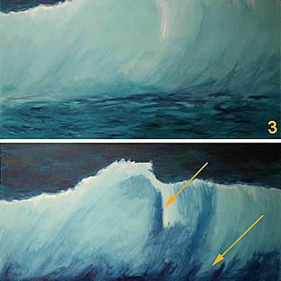 Sea painting demonstration