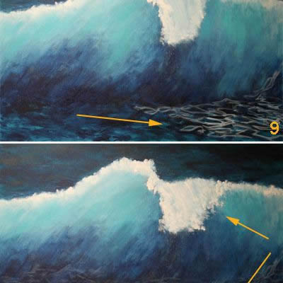 Sea painting demonstration