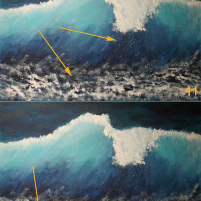 Sea painting demonstration