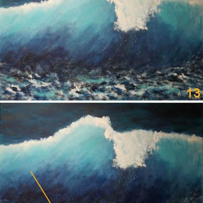 Sea painting demonstration