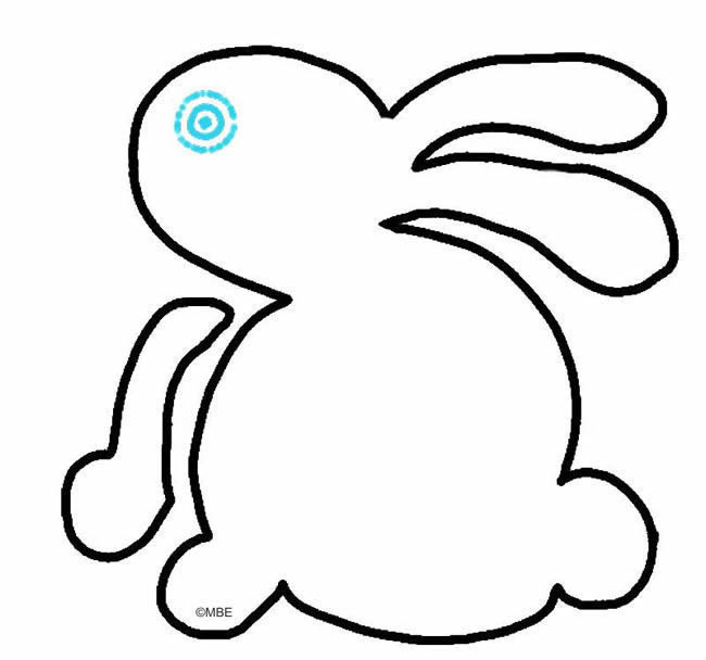 Free, printable Easter Bunny stencil