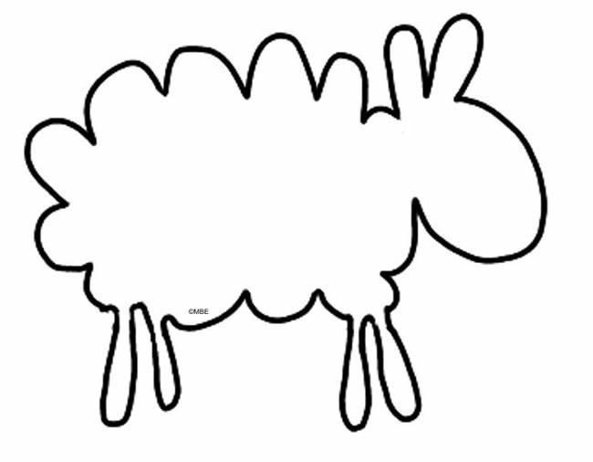 Free printable stencil: lamb