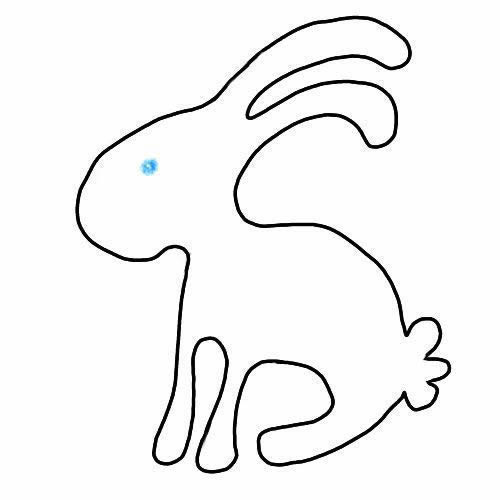 Free stencil: rabbit