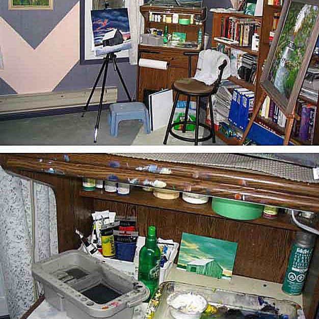 Painting studio or painting space photos