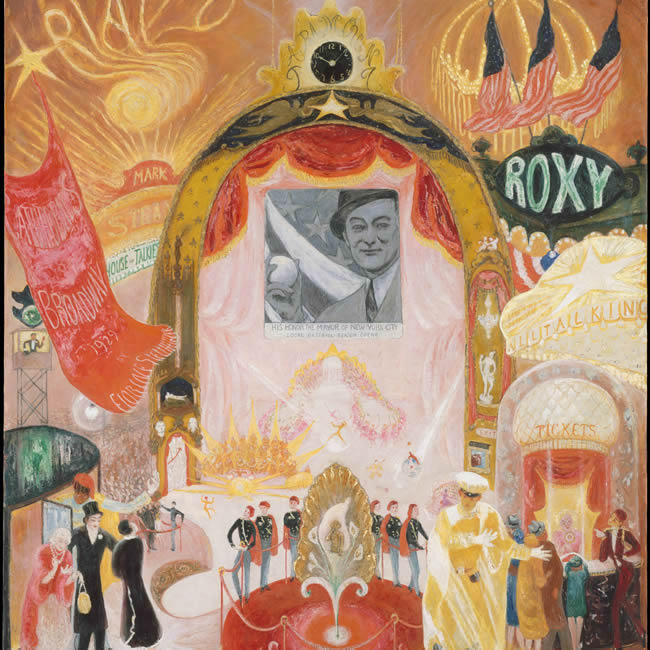 Florine Stettheimer, The Cathedrals of Broadway, 1929, Metropolitan Museum of Art.