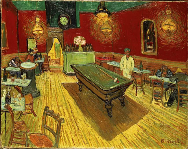 The Night Cafe, by Vincent van Gogh, 1888