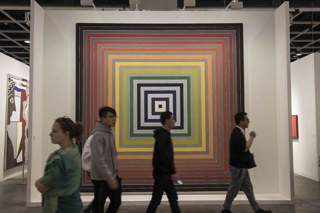 Frank Stella painting at Art Basel Hong Kong