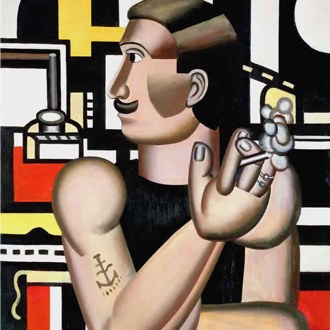Fernand Léger (French, 1881-1955). The Mechanic, 1920. Oil on canvas. 45 5/8 x 35 in. (115.9 x 88.9 cm). Purchased 1966. National Gallery of Canada, Ottawa.