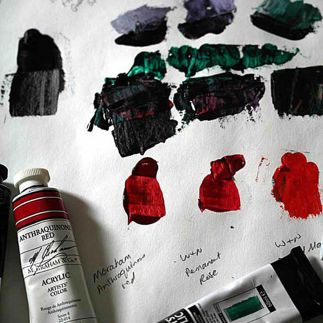 Experiments mixing chromatic black