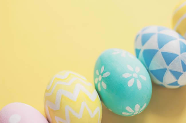 Close-Up Of Multi Colored Eggs