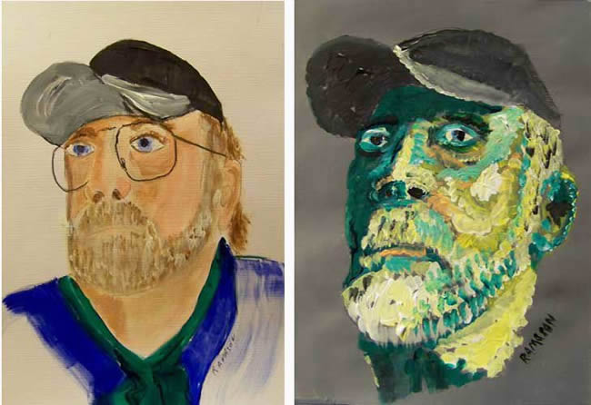 Self-portrait painting