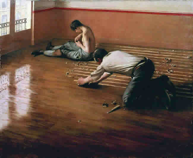 Gustave Caillebotte (French, 1848–1894). The Floor Scrapers, 1876. Oil on canvas. 31 1/2 x 39 3/8 in. (80 x 100 cm).