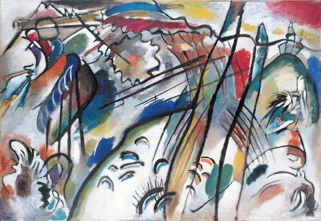 Wassily Kandinsky (Russian, 1866-1944) Wassily Kandinsky (Russian, 1866-1944). Improvisation 28 (second version) (Improvisation 28 [zweite Fassung]), 1912. Oil on canvas. 43 7/8 x 63 7/8 in. (111.4 x 162.1 cm). Solomon R. Guggenheim Founding Collection, By gift 37.239.
