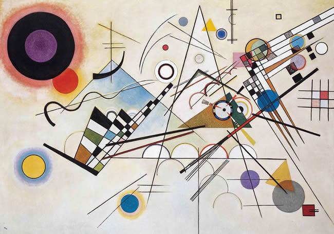 Wassily Kandinsky (Russian, 1866-1944) Wassily Kandinsky (Russian, 1866-1944). Composition VIII (Komposition VIII), July 1923. Oil on canvas. 55 1/8 x 79 1/8 in. (140 x 201 cm). Solomon R. Guggenheim Founding Collection, By gift 37.262. Solomon R. Guggenheim Museum, New York.