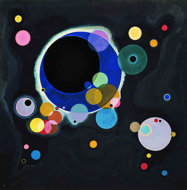 Wassily Kandinsky (Russian, 1866-1944) Wassily Kandinsky (Russian, 1866-1944). Several Circles (Einige Kreise), January-February 1926. Oil on canvas. 55 1/4 x 55 3/8 in. (140.3 x 140.7 cm). Solomon R. Guggenheim Founding Collection, By gift 41.283. Solomon R. Guggenheim Museum, New York.