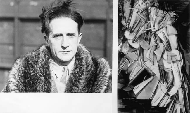Marcel Duchamp with Nude Descending a Staircase