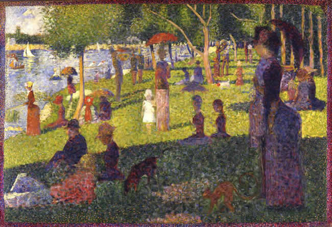 Georges-Pierre Seurat (French, 1859-1891). Study for "A Sunday on La Grande Jatte," 1884-85. Oil on canvas. 27 3/4 x 41 in. (70.5 x 104.1 cm). Bequest of Sam A. Lewisohn, 1951.
