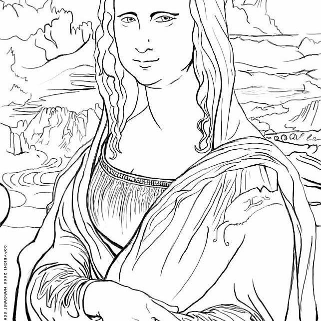 Free Art History Coloring Pages - Famous Works of Art