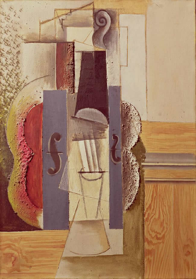 Pablo Picasso - Violin Hanging on the Wall, 1912-13